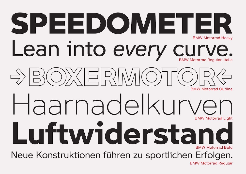 Monotype BMW Schrift Rad
