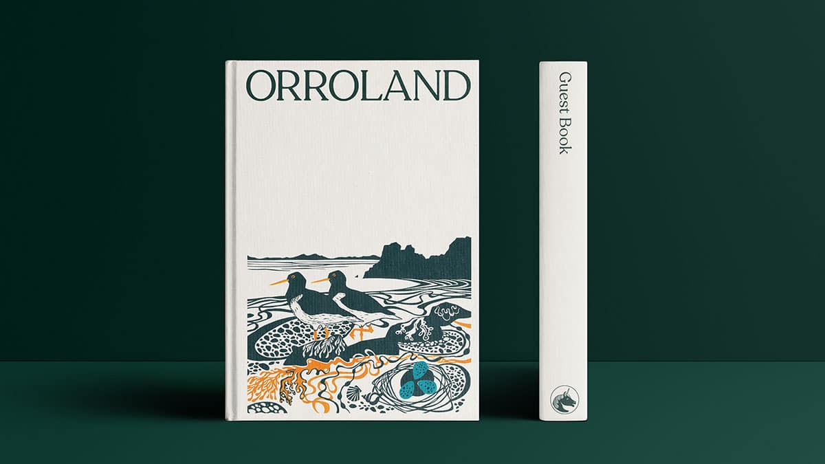 Ein Buch mit dem orroland logo und einer illustration auf dem cover