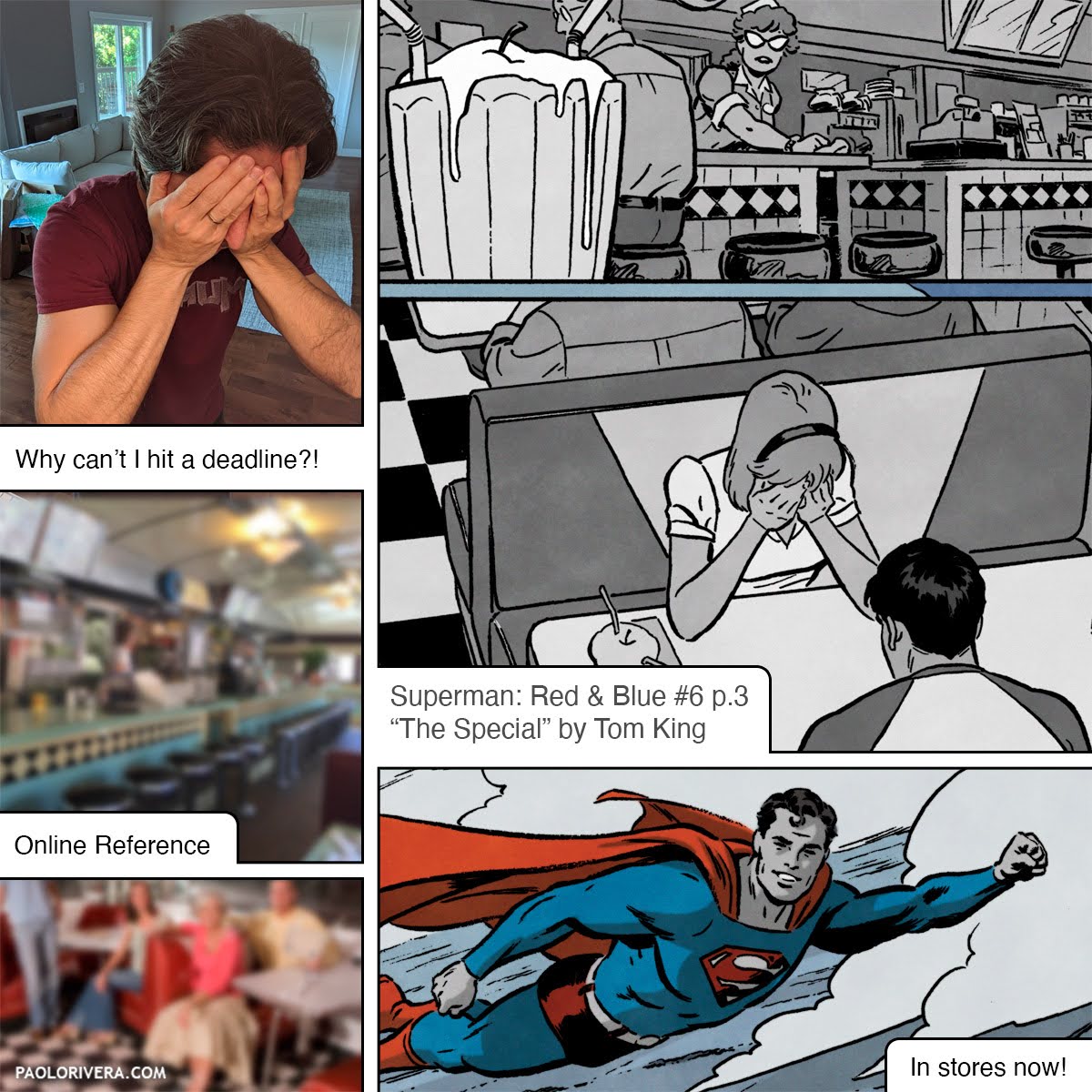 Für die Superman Comics nutzte Paolo Riviera mehrere Fotos