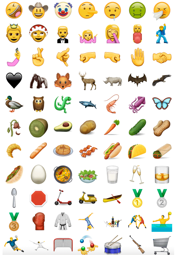 Unicode 9 Emojis