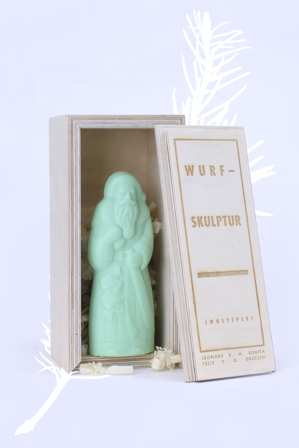 wurf-skulptur-weihnachtsmann-mit-box