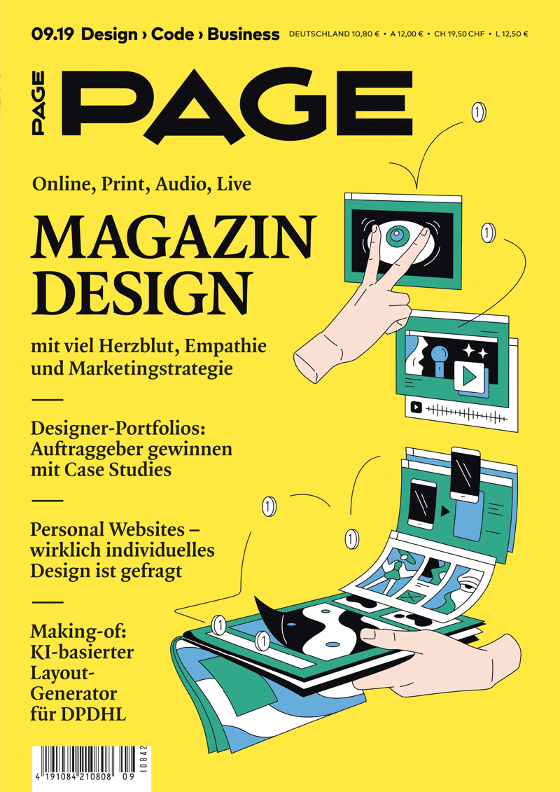 Cover PAGE 09.2019, Editorial Design, Kommunikationsdesign, Design