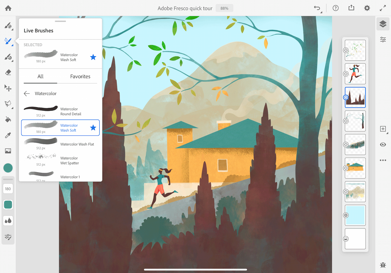 adobe fresco live brushes