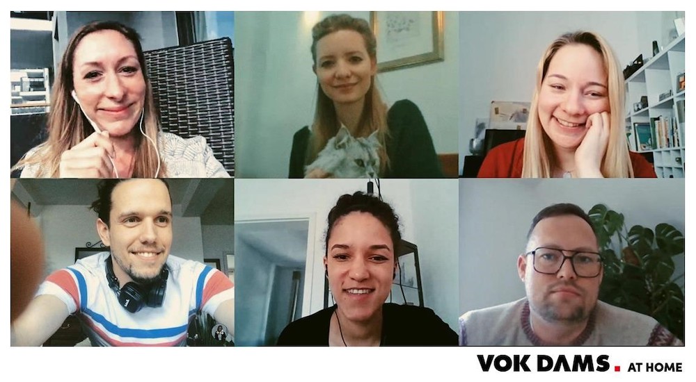 Das Team von Vok Dams beim Video-Meeting