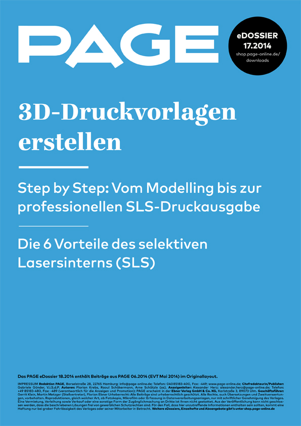 Produkt: eDossier »3D-Druckvorlagen erstellen«