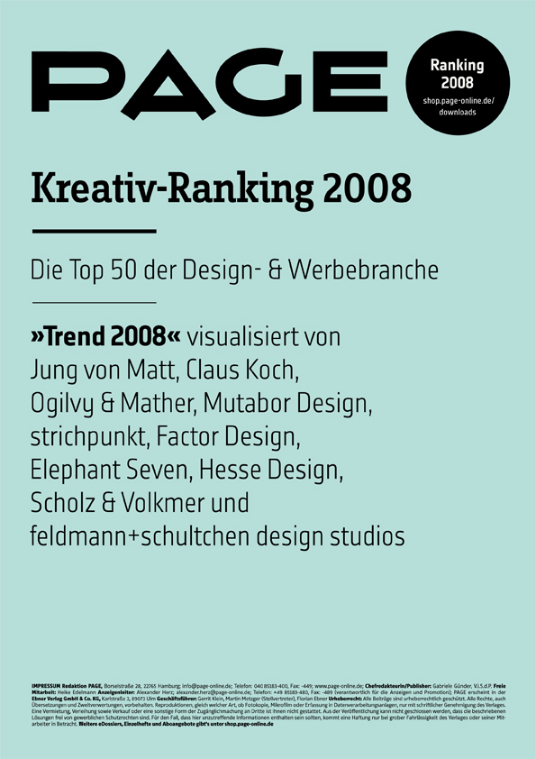 Produkt: PAGE Kreativ-Ranking 2008