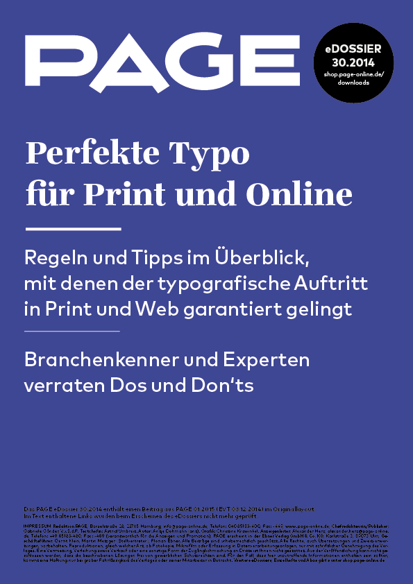 Produkt: eDossier »Perfekte Typo für Print und Online«