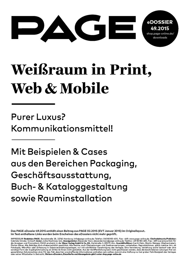 Produkt: eDossier: »Weißraum in Print, Web & Mobile«