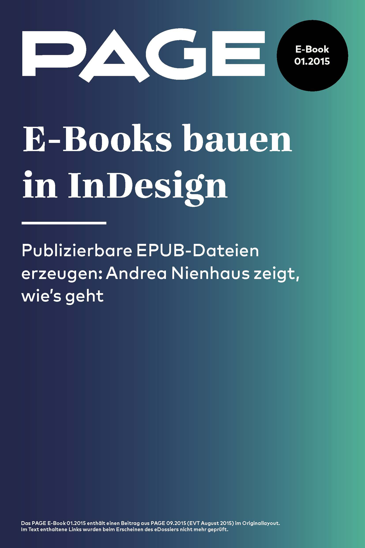 Produkt: eDossier »E-Books bauen in InDesign«