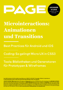 Produkt: eDossier: »Microinteractions: Animationen und Transitions«