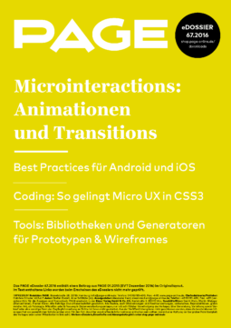 Produkt: Download PAGE - Microinteractions - Animationen und Transitions - kostenlos