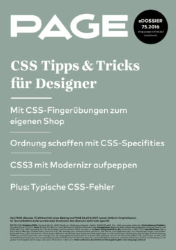 Produkt: Download PAGE - CSS Tipps & Tricks für Designer - kostenlos