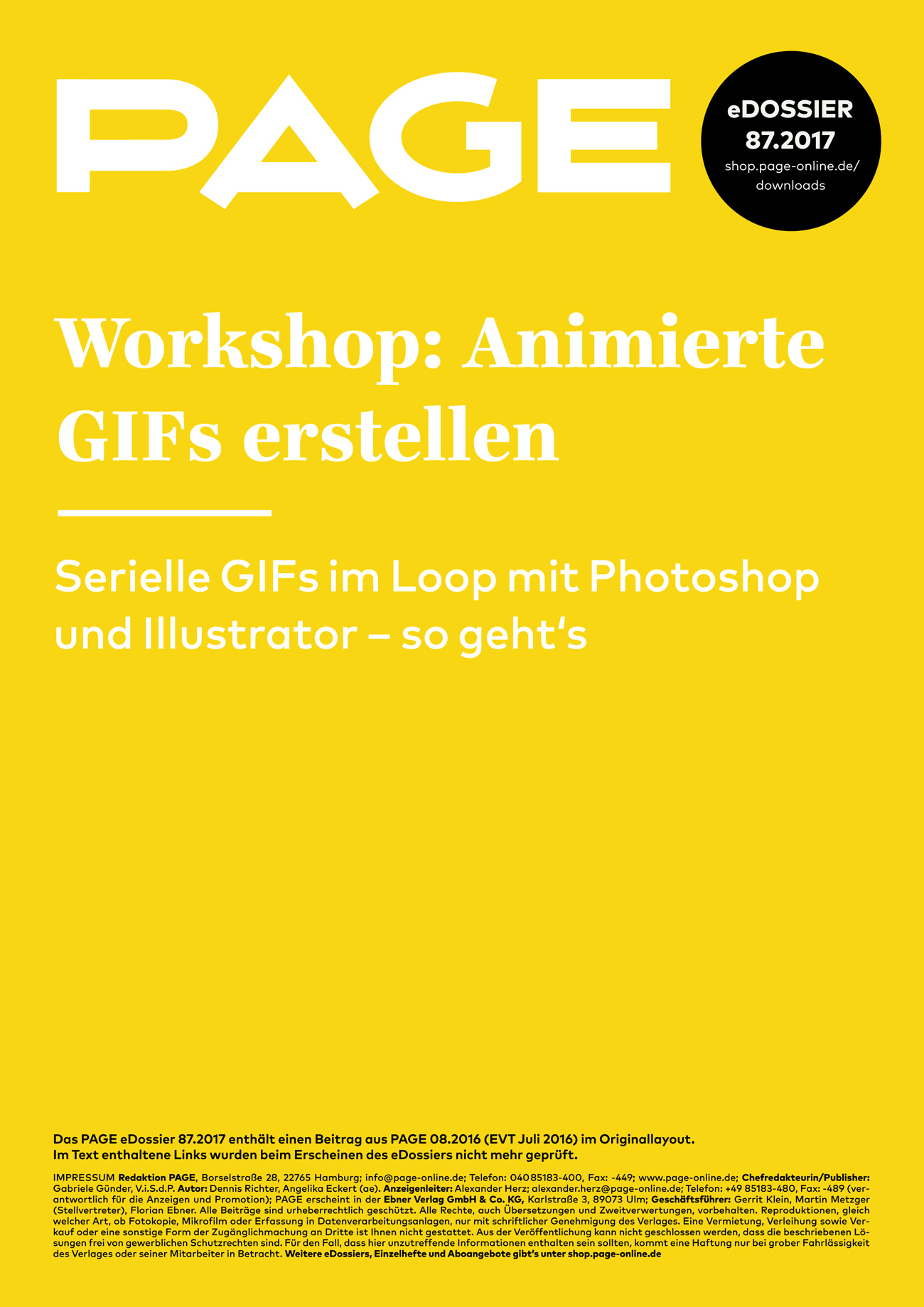 Produkt: eDossier: »Workshop: Animierte GIFs erstellen«