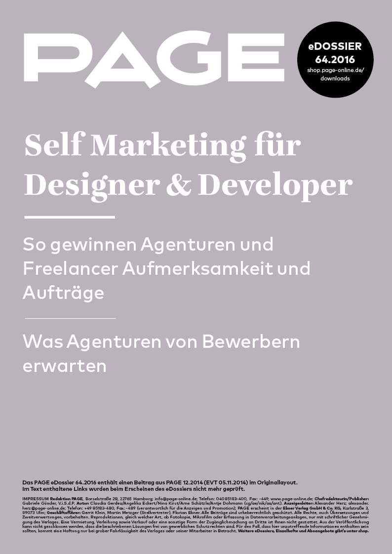 Produkt: eDossier: »Self Marketing für Designer & Developer«