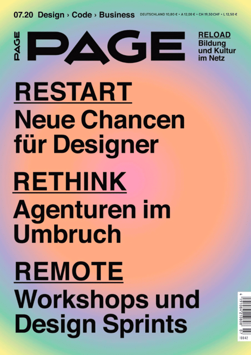 PAGE 07.2020, Aus den Hochschulen, Ausbildung, Designagentur, Freelancer, Kreativagentur, Kreativbranche, Produktdesign, Weiterbildung