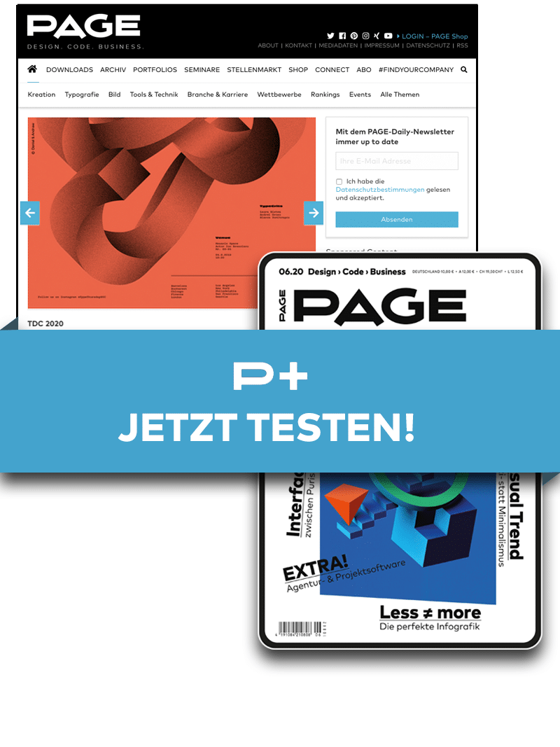 Produkt: PAGE+ Digital – 1 Monat für 3 Euro*