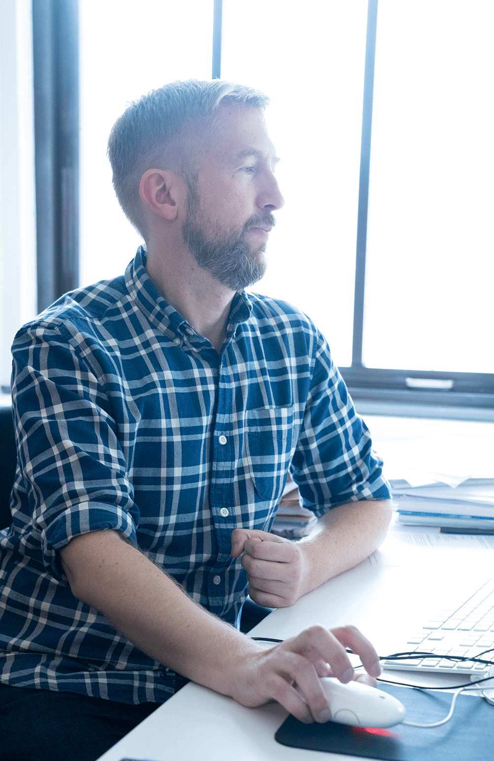 Communications Director Kurt Koepfle aus dem New Yorker Pentagram-Büro ist hauptsächlich für die Aktualität der Portfolio-Website verantwortlich
