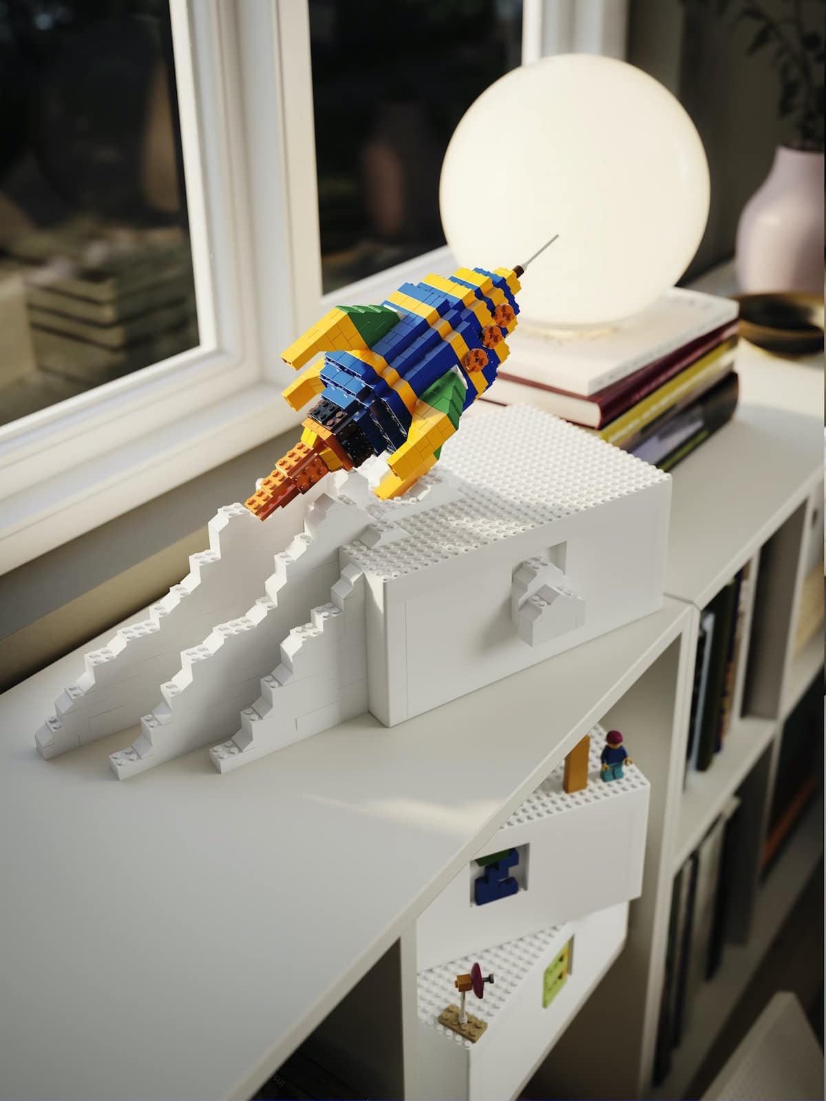 Kollektion Bygglek von Ikea und Lego, hier mit Rakete