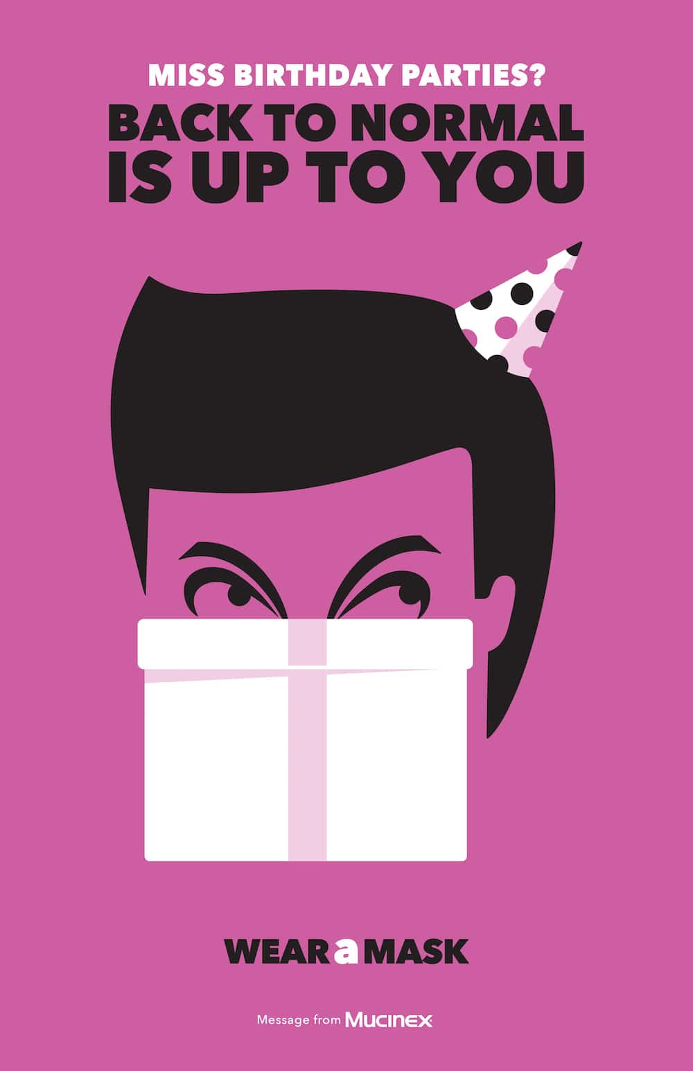 Plakat zum Maske tragen von Illustrator Noma Bar