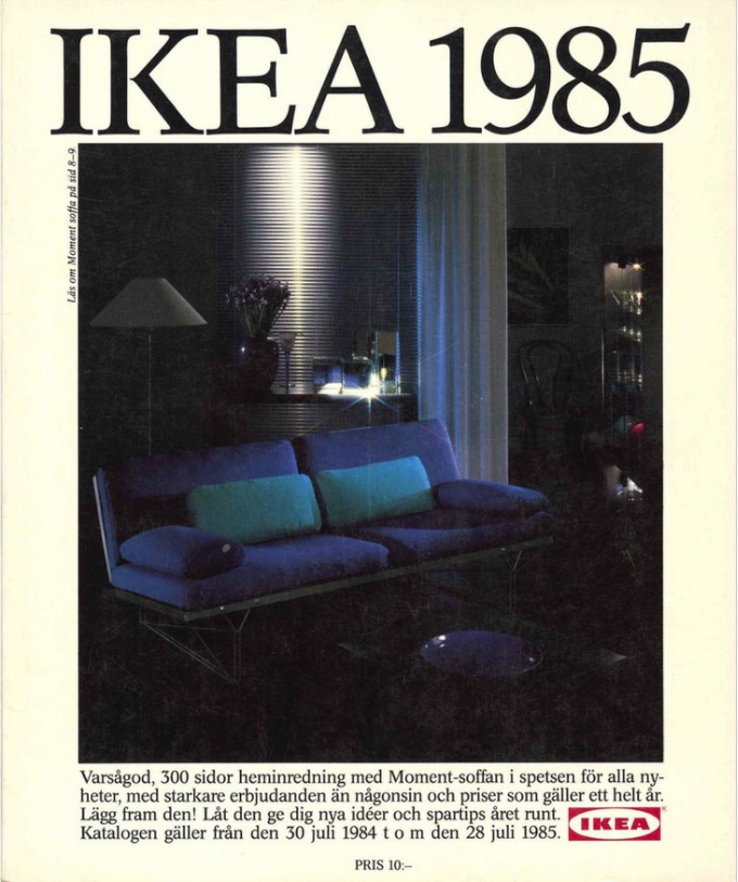 IKEA-Katalog 1985: Das Schriftlogo hatte in diesem Jahr ungewöhnlich verspielte Serifen