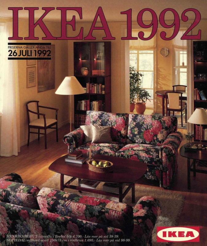 IKEA-Katalog 1992: Blumige Sofas auf dem Cover