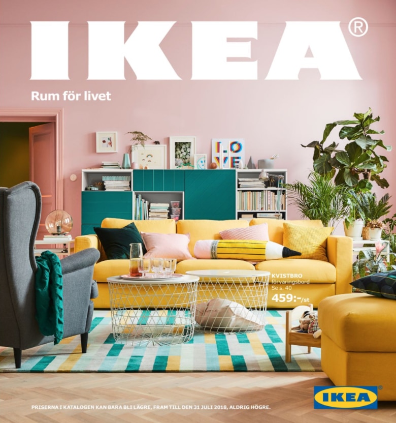 IKEA-Katalog 2018: Farbenfrohes Wohnzimmer 