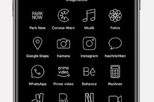 iPhone App-Icons umgestalten minimalistisch Schwarzweiß deutsche Apps
