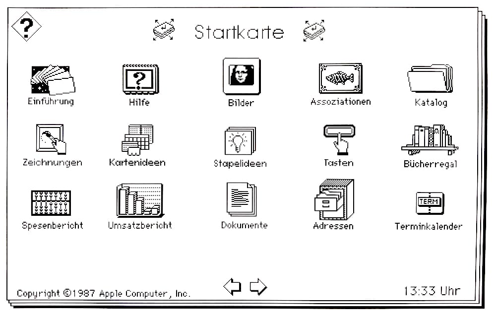 HyperCard Apple-Programm 1987 Benutzerhandbuch 