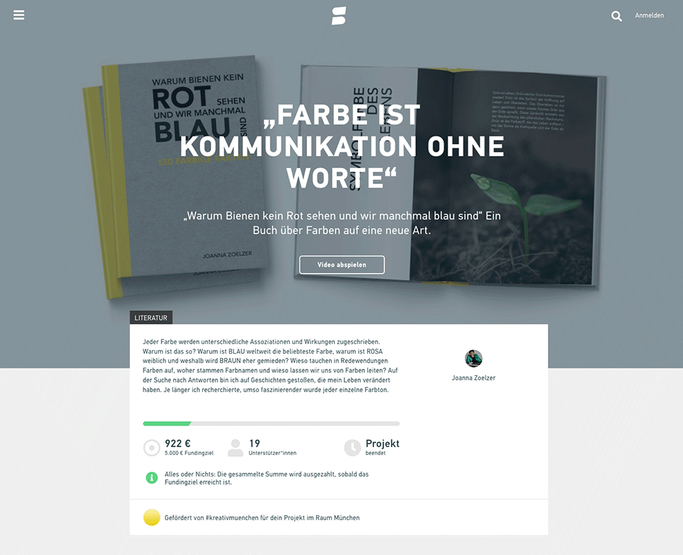 Startnext-Kampagne: Farbe ist Kommunikation