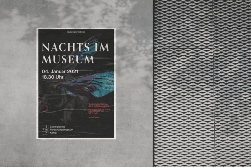 Bachelorarbeit: Plakat für Event eines Museums in neuem Erscheinungsbild