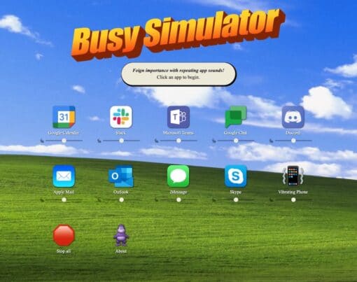 Web-App Busy Simulator
