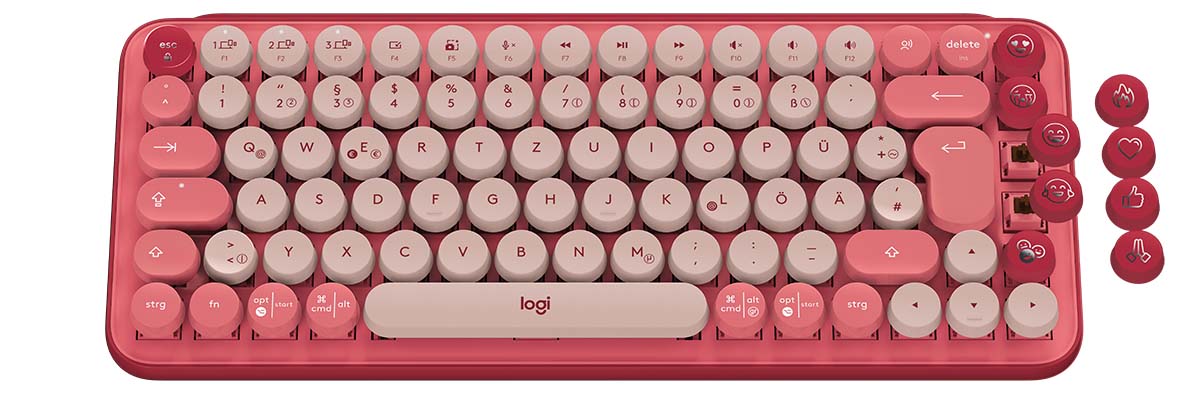 POP Key Tastatur in Rottönen mit auswechselbaren Tasten