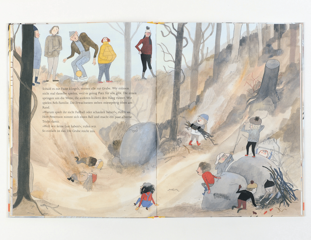 Kinderbuch Die Grube doppelseitige Illustrationen