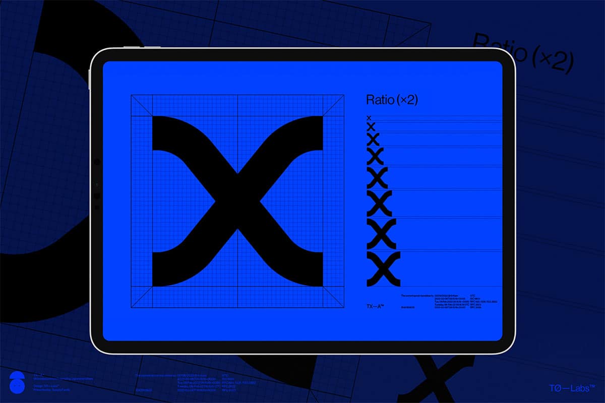 Buchstabenskalierung am Beispiel des X