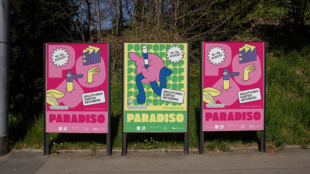 Plakatdesign für Pop Paradiso von oppa franz