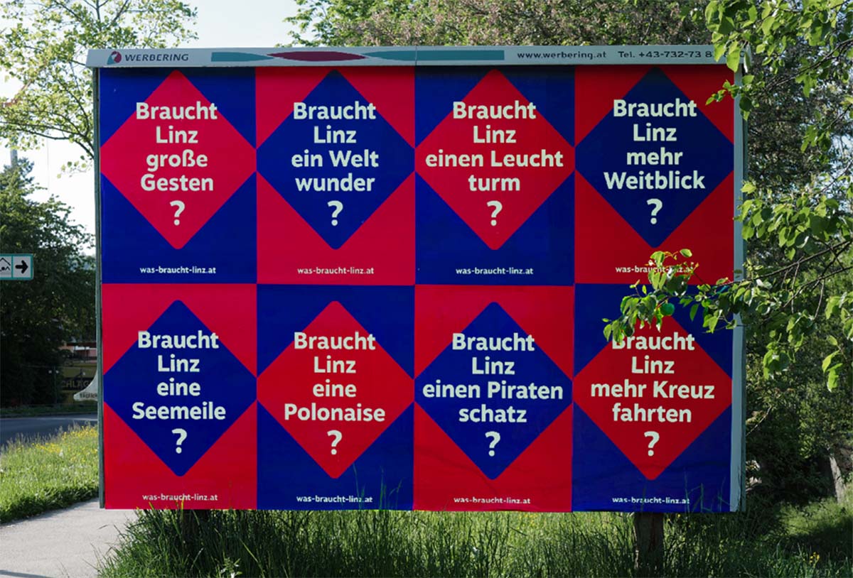 Die Plakatkampagne fragt, was Linz braucht