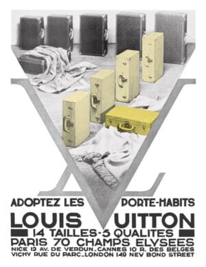 Vintageplakat Logodesign Geschichte Louis Vuitton