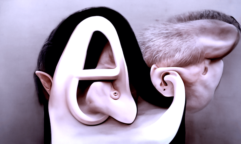 Aus dem FHNW Workshop: Alphabet of Ears - Prompt: an alphabet of ears by Erwin Wurm