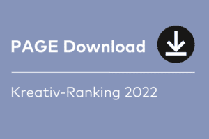 PAGE Kreativ-Ranking 2022 zum kostenlosen Download