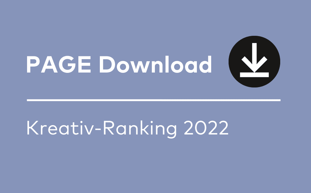 PAGE Kreativ-Ranking 2022 zum kostenlosen Download