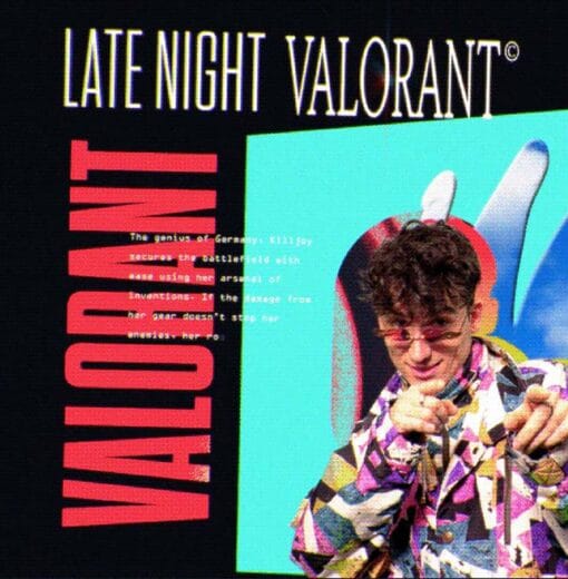 Valorant Logo und Late Night Valorant Logo zusammen