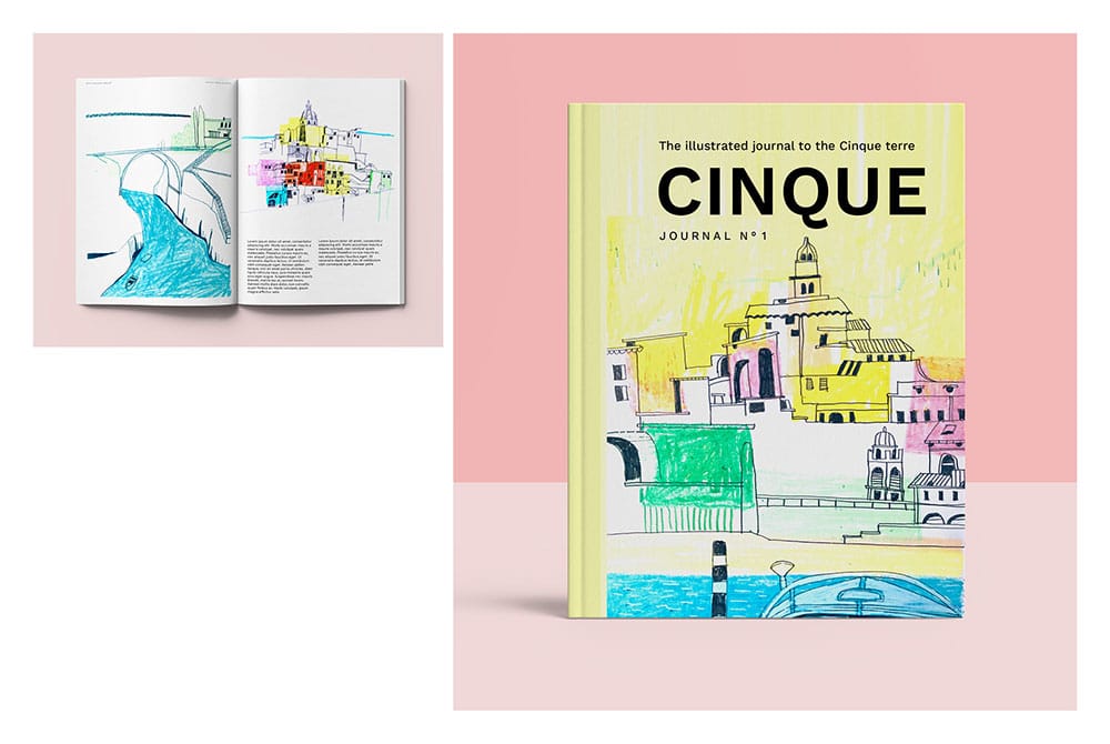 Illustrationen für das Traveller Journal »Cinque Terre« von Ingeborg Schindler