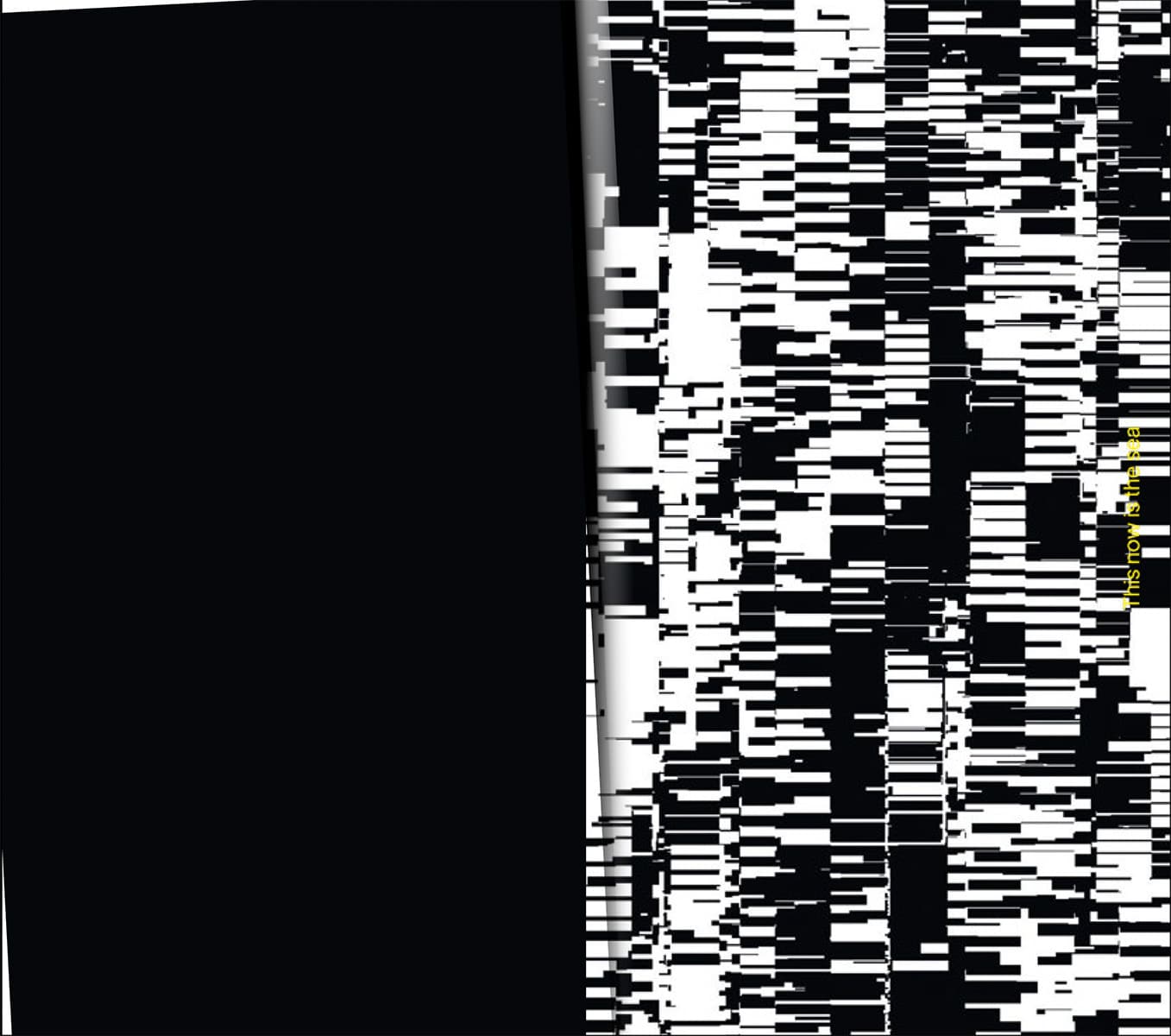 Links: schwarze Seite, rechts Pattern aus schwarz-weißen Klitsches