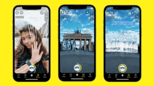 Snapchat-Lense mit Landmarker-Technologie