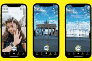 Snapchat-Lense mit Landmarker-Technologie