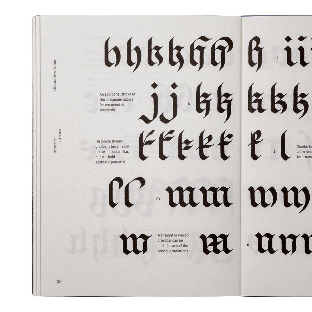 Mehrere Zeilen mit unterschiedlichen Schriftformen der Kalligrafie