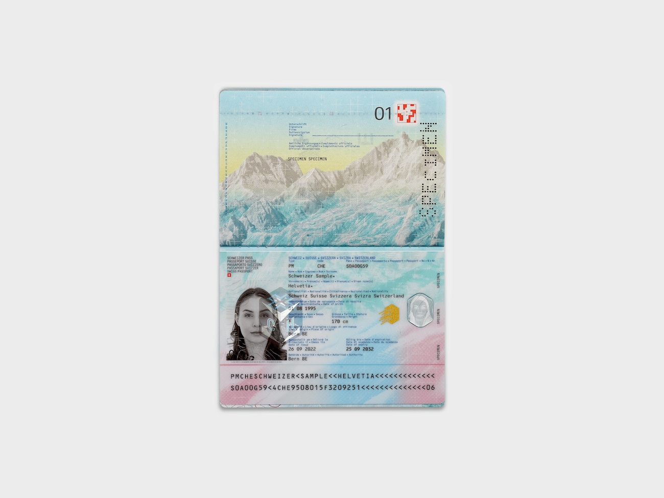 Design von Retinaa für ID-Seite des neuen Swiss Passport