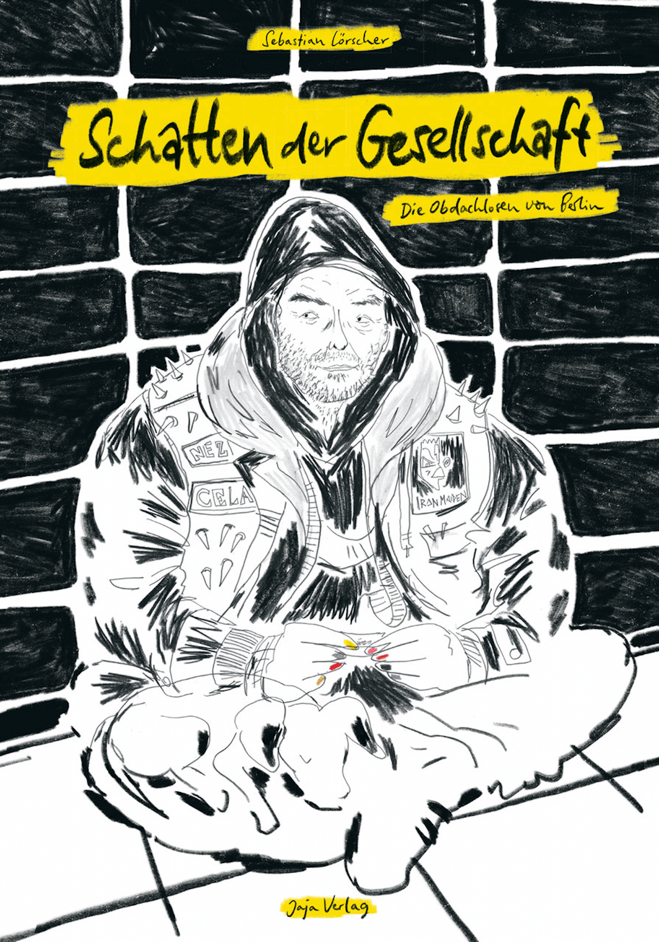 Coverillustration zu Schatten der Gesellschaft, eine Comicreportage von Sebastian Loerscher