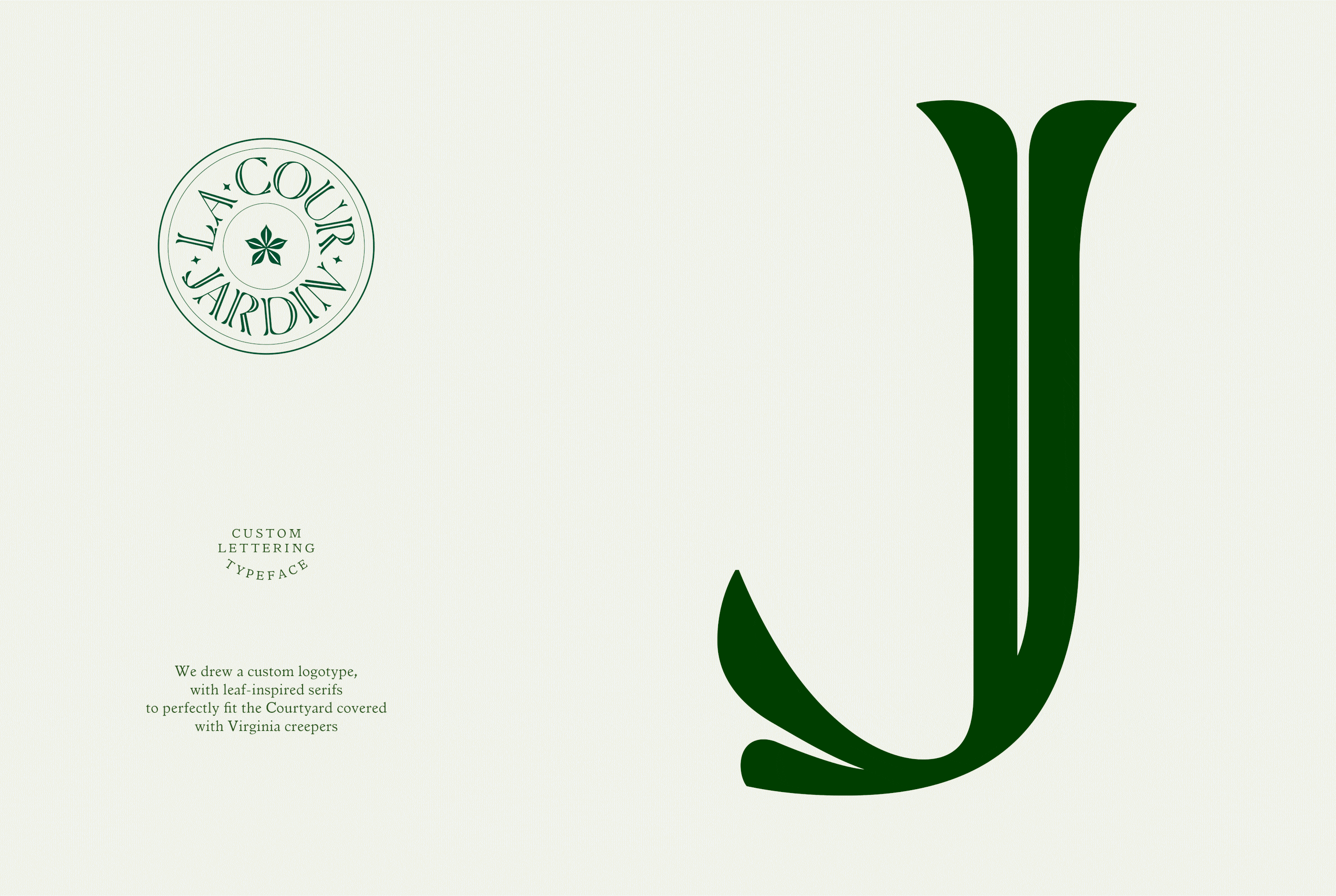 Ein GIF zeigt die unterschiedlichen Buchstaben, die VJ für das La Cour Jardin entwickelte