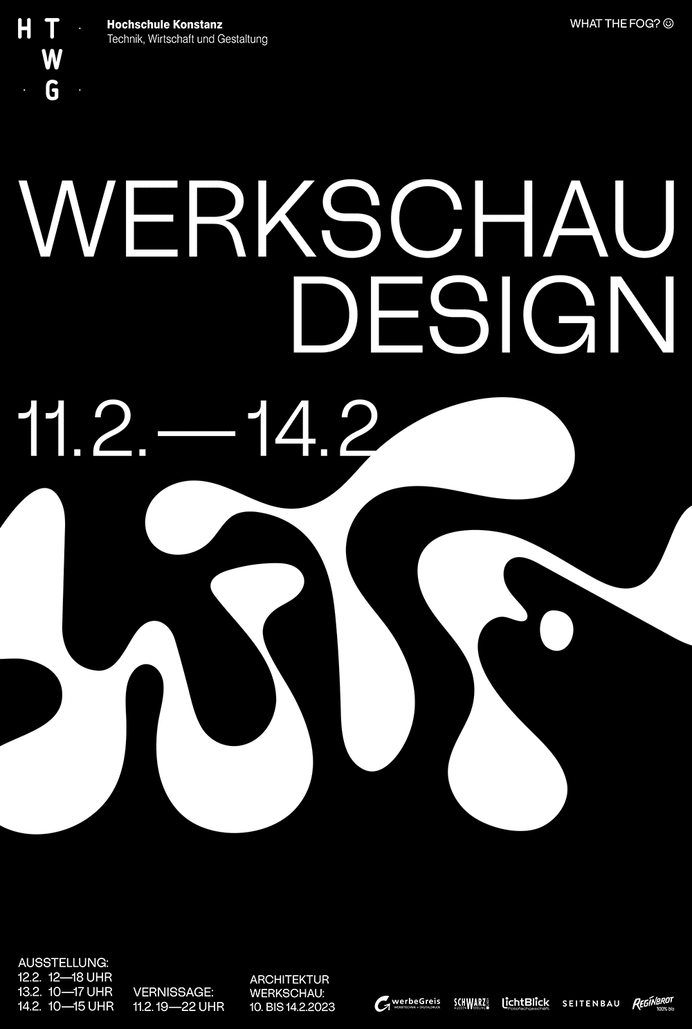 Plakat für die Werkschau des Studiengangs Design an der HTWG Konstanz